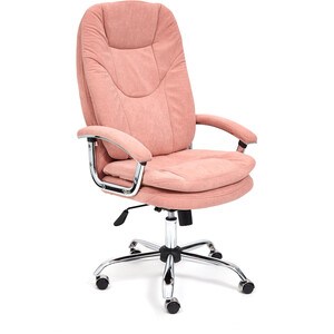 Компьютерное кресло TetChair Кресло SOFTY LUX флок , розовый, 137 кресло качалка tetchair papasan w 23 01 b с подушкой pecan орех флок олива 23