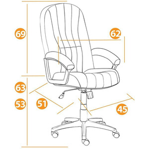Компьютерное кресло TetChair Кресло СН833 кож/зам, коричневый, 36-36