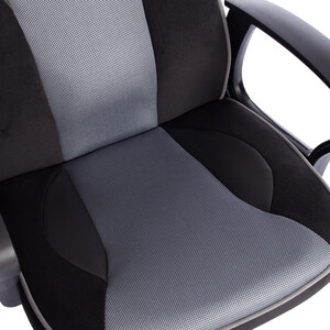 Компьютерное кресло TetChair Кресло RACER флок/ткань, черный/серый, 35/TW-12 / карбон