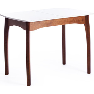 TetChair Стол Caterina бук, мдф 100+30x70x75 коричневый, белый стол сервировочный мебелик бридж средне коричневый п0001996