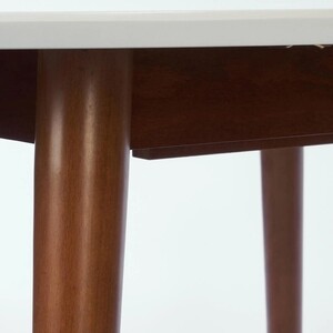 TetChair Стол круглый раскладной обеденный Bosco (Боско) основание бук, столешница мдф 100x75x100+30 см белый + коричневый