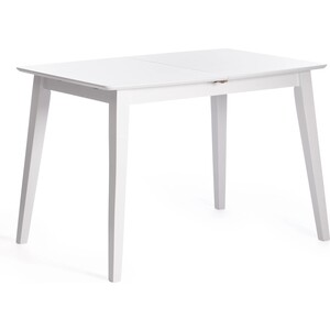 TetChair Стол обеденный раскладной Retro дерево гевея, мдф 110+30 x75x75 см белый (white) мебелик стол обеденный массив решетка венге