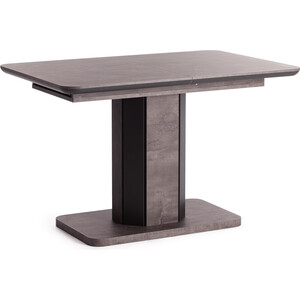 TetChair Стол обеденный Skat лдсп/мдф, 120/160х80х75 см, оникс/графит стол обеденный раздвижной xiaomi 8h jun rock board telescopic dining table 1 3 1 6 m grey yb2