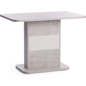 TetChair Стол обеденный Smart лдсп, 105/140х68,6х75 см, белый бетон/белый стол обеденный dikline l110 бетон лдсп egger опоры