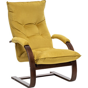 Кресло Leset Монако орех текстура, ткань V28 кресло arsko сламбер орех оранжевый вельвет