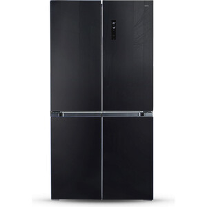 Холодильник Ginzzu NFK-575 черное стекло inverter