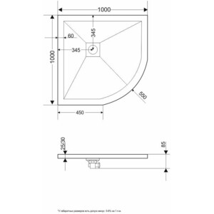 Душевой поддон Grossman Strong 100х100 белый (GR-S1100100)