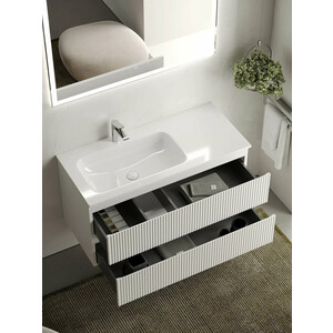 Мебель для ванной Sancos Snob R 100х45 левая, Bianco
