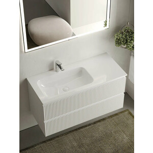 Мебель для ванной Sancos Snob R 100х45 левая, Bianco