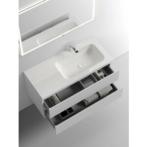 Мебель для ванной Sancos Snob T 100х45 правая, Bianco