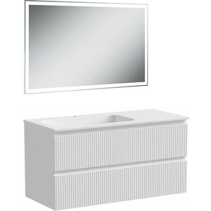 Мебель для ванной Sancos Snob T 100х45 левая, Bianco мебель для ванной sancos snob r 100х45 doha soft