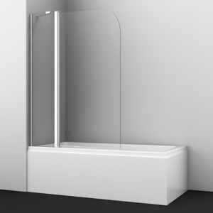 Шторка для ванны Wasserkraft Leine 110х140 прозрачная, хром (35P02-110) шторка для ванны wasserkraft berkel 80х140 прозрачная белая 48p01 80white