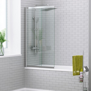 Шторка для ванны Wasserkraft Main 80х140 прозрачная, хром (41S02-80) ручной душ wasserkraft 3 функциональная белый хром a058
