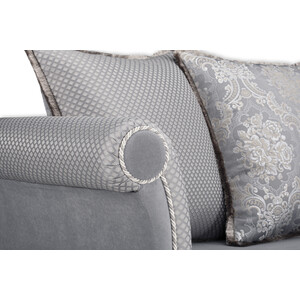 Диван-кровать трехместный Ramart Design Дарем стандарт (Formula 994/Luiza silver)