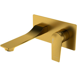 Смеситель для раковины Wasserkraft Aisch матовое золото (5530) смеситель для ванны abber daheim напольный золото матовое af8215g