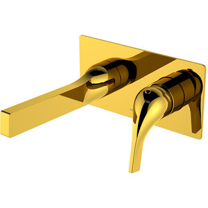 Смеситель для раковины Wasserkraft Sauer глянцевое золото (7130) ручной душ wasserkraft 3 функциональная золото a201