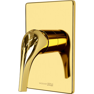 Смеситель для душа Wasserkraft Sauer глянцевое золото (7151) ручной душ wasserkraft 3 функциональная золото a201