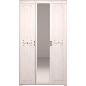 Шкаф для платья и белья 3-х дверный Арника Афродита 06 с зеркалом лиственница сибио шкаф 1 дверный принцесса мелания римини арт 2032