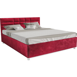 Кровать Mebel Ars Нью-Йорк 140 см (бархат красный STAR VELVET 3 DARK RED) кровать mebel ars нью йорк 140 см велюр нв 178 17