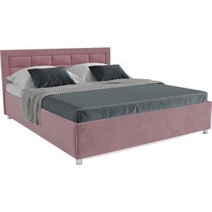 Кровать Mebel Ars Версаль 140 см (велюр пудра/НВ-178/18) кровать чердак со шкафом капризун капризун 11 р445 розовый