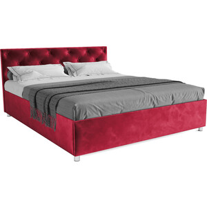 Кровать Mebel Ars Классик 140 см (бархат красный STAR VELVET 3 DARK RED) кровать mebel ars классик 140 см велюр нв 178 17