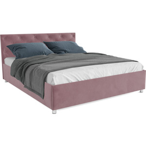Кровать Mebel Ars Классик 140 см (велюр пудра/НВ-178/18) кровать чердак со шкафом капризун капризун 11 р445 розовый