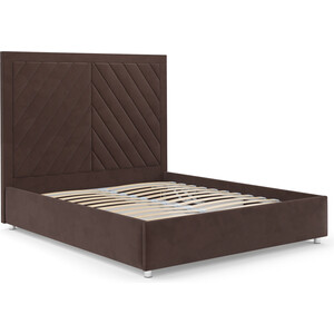 Кровать Mebel Ars Мишель 160 см (велюр молочный шоколад НВ-178 13)