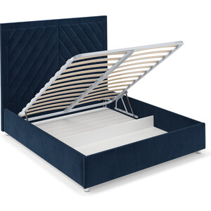 Кровать Mebel Ars Мишель 160 см (темно-синий - Luna 034)