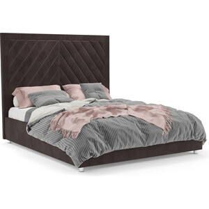 Кровать Mebel Ars Мишель 160 см (Кордрой коричневый) кресло кровать mebel ars барон 3 коричневый кордрой