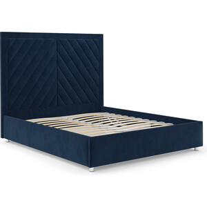 Кровать Mebel Ars Мишель 140 см (темно-синий - Luna 034)