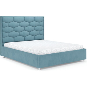 Кровать Mebel Ars Рица 140 см (голубой - Luna 089)