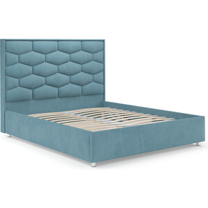 Кровать Mebel Ars Рица 140 см (голубой - Luna 089)