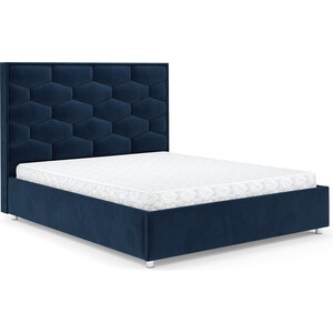 Кровать Mebel Ars Рица 140 см (темно-синий - Luna 034)