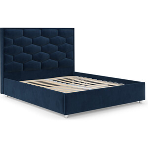 Кровать Mebel Ars Рица 140 см (темно-синий - Luna 034)