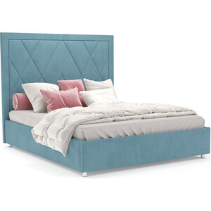 Кровать Mebel Ars Треви 160 см (голубой - Luna 089) кровать чердак капризун капризун 1 р432 лен голубой