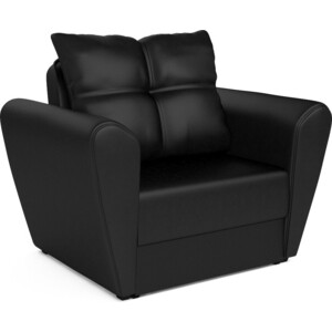 Кресло-кровать Mebel Ars Квартет (экокожа черная) диван mebel ars мадейра экокожа черная пб