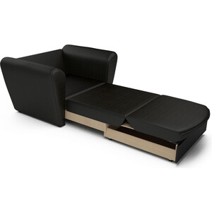 Кресло-кровать Mebel Ars Квартет (экокожа черная)