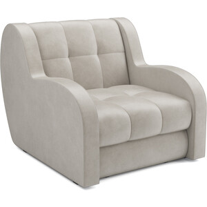 Кресло-кровать Mebel Ars Аккордеон Барон (бархат бежевый STAR VELVET 6 LIGHT BEIGE) подушка для стула бархат 40x36x6 см бежевый