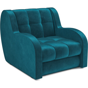 Кресло-кровать Mebel Ars Аккордеон Барон (бархат сине-зеленый STAR VELVET 43 BLACK GREEN) кресло mebel ars гранд бархат шоколадный star velvet 60 cofee ппу кровать