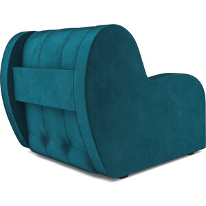 Кресло-кровать Mebel Ars Аккордеон Барон (бархат сине-зеленый STAR VELVET 43 BLACK GREEN)