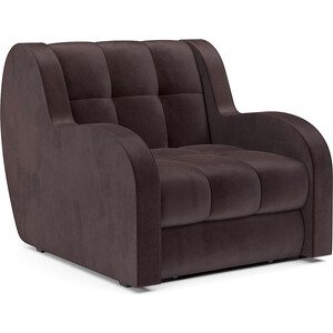 Кресло-кровать Mebel Ars Аккордеон Барон (бархат шоколадный STAR VELVET 60 COFFEE) кресло кровать mebel ars барон 3 голубой luna 089
