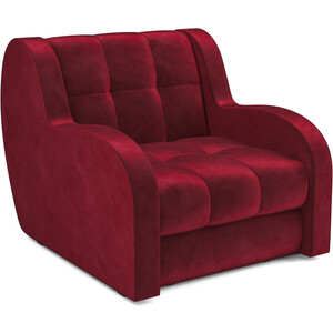 Кресло-кровать Mebel Ars Аккордеон Барон (бархат красный STAR VELVET 3 DARK RED) кресло кровать mebel ars малютка 2 бархат шоколадный star velvet 60 cofee