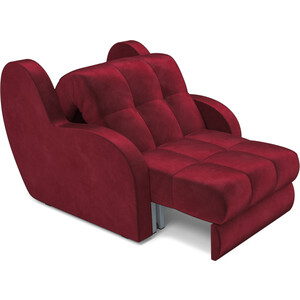 Кресло-кровать Mebel Ars Аккордеон Барон (бархат красный STAR VELVET 3 DARK RED)