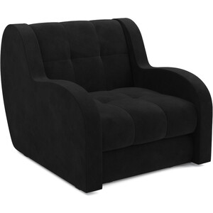 Кресло-кровать Mebel Ars Аккордеон Барон (велюр черный НВ-178 17) кровать mebel ars нью йорк 140 см велюр нв 178 17