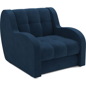Кресло-кровать Mebel Ars Аккордеон Барон (темно-синий Luna 034) кровать mebel ars треви 140 см темно синий luna 034