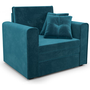 Кресло-кровать Mebel Ars Санта (бархат сине-зеленый STAR VELVET 43 BLACK GREEN) mebel ars кресло кровать санта голубой luna 089