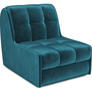 Кресло-кровать Mebel Ars Барон №2 (бархат сине-зеленый STAR VELVET 43 BLACK GREEN) кресло кровать mebel ars малютка 2 бархат шоколадный star velvet 60 cofee