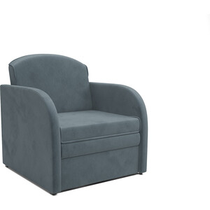 Mebel Ars Кресло-кровать Малютка (велюр серо-синий HB-178 26) кресло premium big man серо синее more 10252314