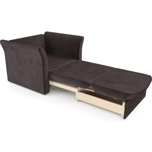 Кресло-кровать Mebel Ars Малютка №2 (бархат шоколадный STAR VELVET 60 COFEE)