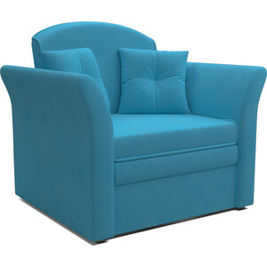 Mebel Ars Кресло-кровать Малютка №2 (рогожка синяя) выкатной диван mebel ars квартет рогожка синяя